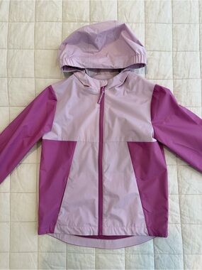Cat & Jack - Size S (6-7) - Two toned purple Hooded Rain Jacket